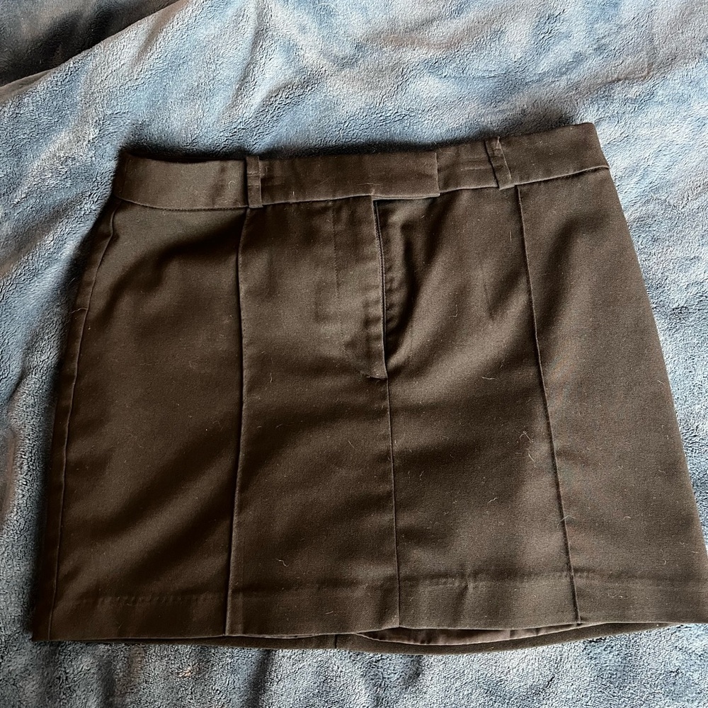 Black business casual mini skirt